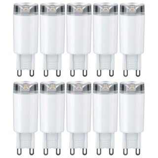 10 x LED Leuchtmittel Stiftsockel Lampe G9 1,8W 230V warmweiß 3000K