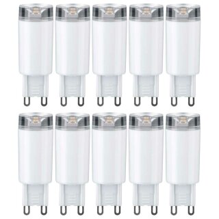 10 x LED Leuchtmittel Stiftsockel Lampe G9 1,8W 230V warmweiß 3000K