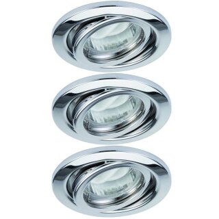 3 x Nice Price ESL Einbauleuchte Einbaustrahler Set Chrom 3 x 9W GU10 230V Energiesparlampe