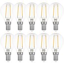 10 x LED Filament Tropfen 1W fast 15W E14 klar...