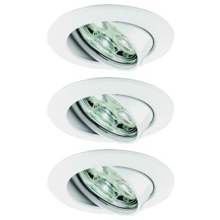 3 x Paulmann LED Einbauleuchten Set Premium Line schwenkbar Weiß IP23 3 x 3W kaltweiß Tageslicht 6500K