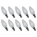 10 x Glühlampe Glühbirne Kerze 25W E14 MATT...