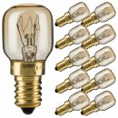 10 x Backofenlampe 300° 25W E14 klar Glühbirne Glühlampe 25 Watt