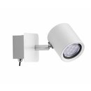 Paulmann Plain LED Wandleuchte Spotlight Weiß/Chrom 3,4W warmweiß mit Schalter