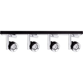 Paulmann Deckenleuchte Deckenstrahler Spotlights Turn Schwarz/Chrom 4 x 40W GU10 230V Halogen