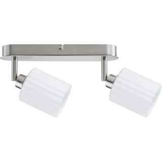 Paulmann Wand- & Deckenstrahler Spotlights Zylino Eisen gebürstet 2 x 40W GZ10 230V Halogen