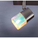 Paulmann Wand- & Deckenleuchte Hoya Spotlights Nickel satiniert/Glas dichroic 2 x 40W G9 230V Halogen