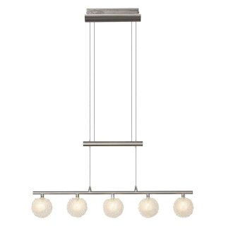 Brilliant Pendelleuchte Hängelampe Belis Eisen/Chrom 5 x 20W G4 12V Halogen verstellbar dimmbar