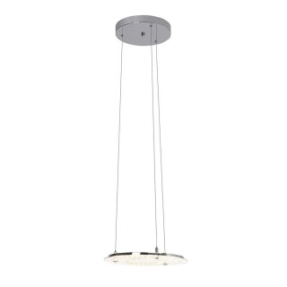 Brilliant LED Pendelleuchte Riverside Chrom/Weiß 28W 2854lm Neutralweiß 4000K verstellbar