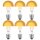 6 x LED Filament Leuchtmittel Birnenform 4W = 40W E27 Kopfspiegel Gold warmweiß 2700K