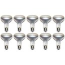 10 x Glühbirne Reflektor Spot R80 75W E27 matt 75 Watt Glühlampe Glühbirnen Glühlampen