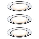 3 x Paulmann LED Möbeleinbauleuchten Set Micro Line starr Chrom 3 x 4,5W 2700K warmweiß