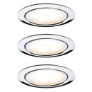 3 x Paulmann LED Möbeleinbauleuchten Set Micro Line starr Chrom 3 x 4,5W 2700K warmweiß