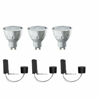 3 x LED Einbauleuchten 2Easy Basis-Set 3 x 3,5W GU10 420lm 3000K warmweiß