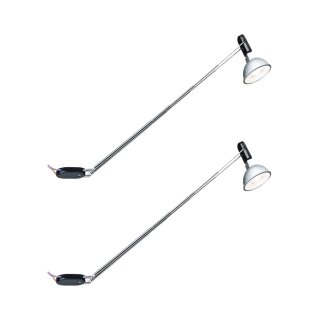 2 x Paulmann LED Bilderleuchte Spiegelleuchte Assistent Butler Schwarz 2 x 4W GU5,3 warmweiß