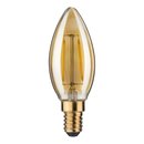 Paulmann LED Filament Leuchtmittel Kerze 2W = 16,2W E14 Gold gelüstert Goldlicht extra warmweiß 1700K
