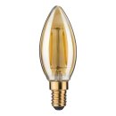 Paulmann LED Filament Leuchtmittel Kerze 2W = 16,2W E14 Gold gelüstert Goldlicht extra warmweiß 1700K