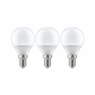 3 x Paulmann LED Leuchtmittel Tropfen P45 5,5W = 40W E14 matt Kugel warmweiß 2700K