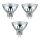 3 x Paulmann Halogen Reflektor Security Silber 20W GU5,3 warmweiß 4000h dimmbar 38°