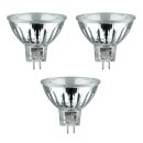 3 x Paulmann Halogen Reflektor Security Silber 35W GU5,3 warmweiß 3000K dimmbar