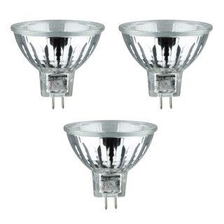 3 x Halogen Reflektor 50W GU5,3 12V Silber warmweiß 2900K dimmbar