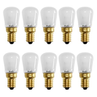 10 x Glühbirne Röhre T25 Kühlschranklampe 25W E14 MATT Glühbirnen Glühlampe 25 Watt warmweiß dimmbar