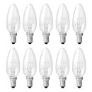 10 x Philips Glühbirne Kerze 40W E14 klar Glühlampe 40 Watt Glühbirnen Glühlampen Kerzen B35