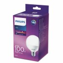 Philips LED Leuchtmittel Globe G95 16,5W = 100W E27 opal warmweiß 2700K 200°