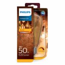 Philips LED Edison Leuchtmittel ST64 Vintage 8W = 50W E27 Flame Gold extra warmweiß 2200K DIMMBAR