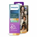 Philips LED Leuchtmittel Kerze SceneSwitch 3-in-1 5,5W 4W 2W E14 klar warmweiß 2700K 2500K 2200K