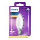Philips LED Leuchtmittel Classic Kerze 2,2W = 25W E14 matt warmweiß 2700K 360°