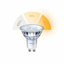 Philips LED Leuchtmittel Glas Reflektor SceneSwitch 5W = 50W 3,5W = 20W 1,5W = 5W GU10 warmweiß 2200K 2500K 2700K Schalter DIMMBAR