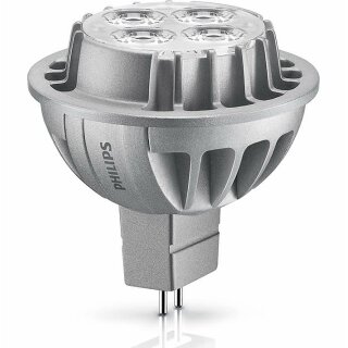 Philips LED Leuchtmittel Reflektor MR16 8W = 50W GU5,3 warmweiß 2700K flood 36° DIMMBAR