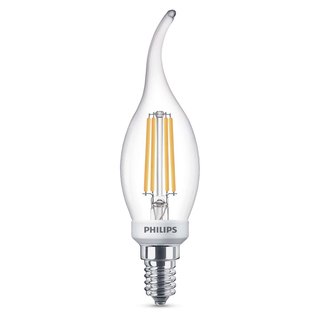 Philips LED Filament Windstoß Kerze 5W = 40W E14 klar warmweiß 2700K DIMMBAR