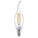 Philips LED Filament Windstoß Kerze 5W = 40W E14 klar warmweiß 2700K DIMMBAR