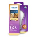 Philips LED Leuchtmittel Birnenform A60 8,5W = 60W E27 matt WarmGlow warmweiß 2200K-2700K DIMMBAR