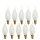 10 x LED Filament Windstoß Kerze 4W = 40W E14 MATT Glühbirne warmweiß 2700K