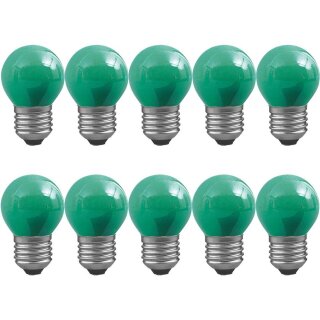 10 x Paulmann Glühbirne Tropfen 25W E27 GRÜN Glühlampe 25 Watt dimmbar