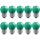 10 x Paulmann Glühbirne Tropfen 25W E27 GRÜN Glühlampe 25 Watt dimmbar