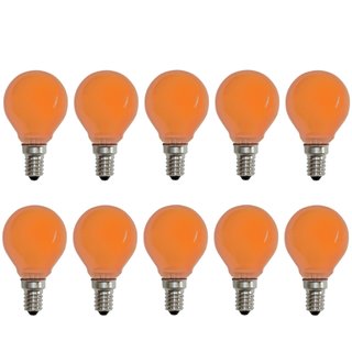 10 x Tropfen Glühbirne 25W E14 Orange Glühlampe Deco 25 Watt Glühbirnen Kugel