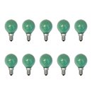 10 x Sylvania Glühbirne Tropfen 25W E14 Grün Glühlampe 25 Watt Glühbirnen Kugel