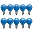 10 x Paulmann Glühbirne Tropfen 25W E14 BLAU Glühlampe Kugel