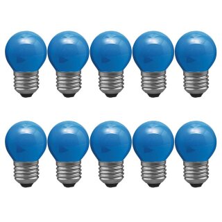 10 x Paulmann Glühbirne Tropfen P45 25W E27 BLAU Kugel Glühlampe blue