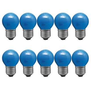 10 x Paulmann Glühbirne Tropfen P45 25W E27 BLAU Kugel Glühlampe blue