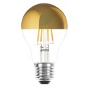 6 x LED Filament Leuchtmittel Birnenform 6,5W entspricht 60W E27 Kopfspiegel Gold warmweiß 2700K