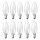 10 x Leuci Glühbirne Kerze 25W E14 klar Glühlampe 25 Watt Glühbirnen Glühlampen Kerzen