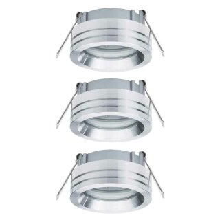 3 x Paulmann Einbauleuchten Spot-Set Curl schwenkbar Alu IP23 max. 3 x 35W exkl. Leuchtmittel