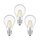 3 x Eglo LED Filament Leuchtmittel Birnenform 4W = 31W E27 klar warmweiß 2700K