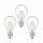 3 x Eglo LED Filament Leuchtmittel Birnenform 4W = 31W E27 klar warmweiß 2700K