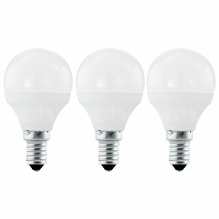 3 x Eglo LED Leuchtmittel Tropfen 4W = 30W E14 matt warmweiß 3000K